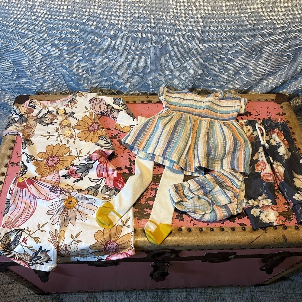 LOT of 4 little girl Boutique Pieces Sz 3 months - Picture 1 of 11